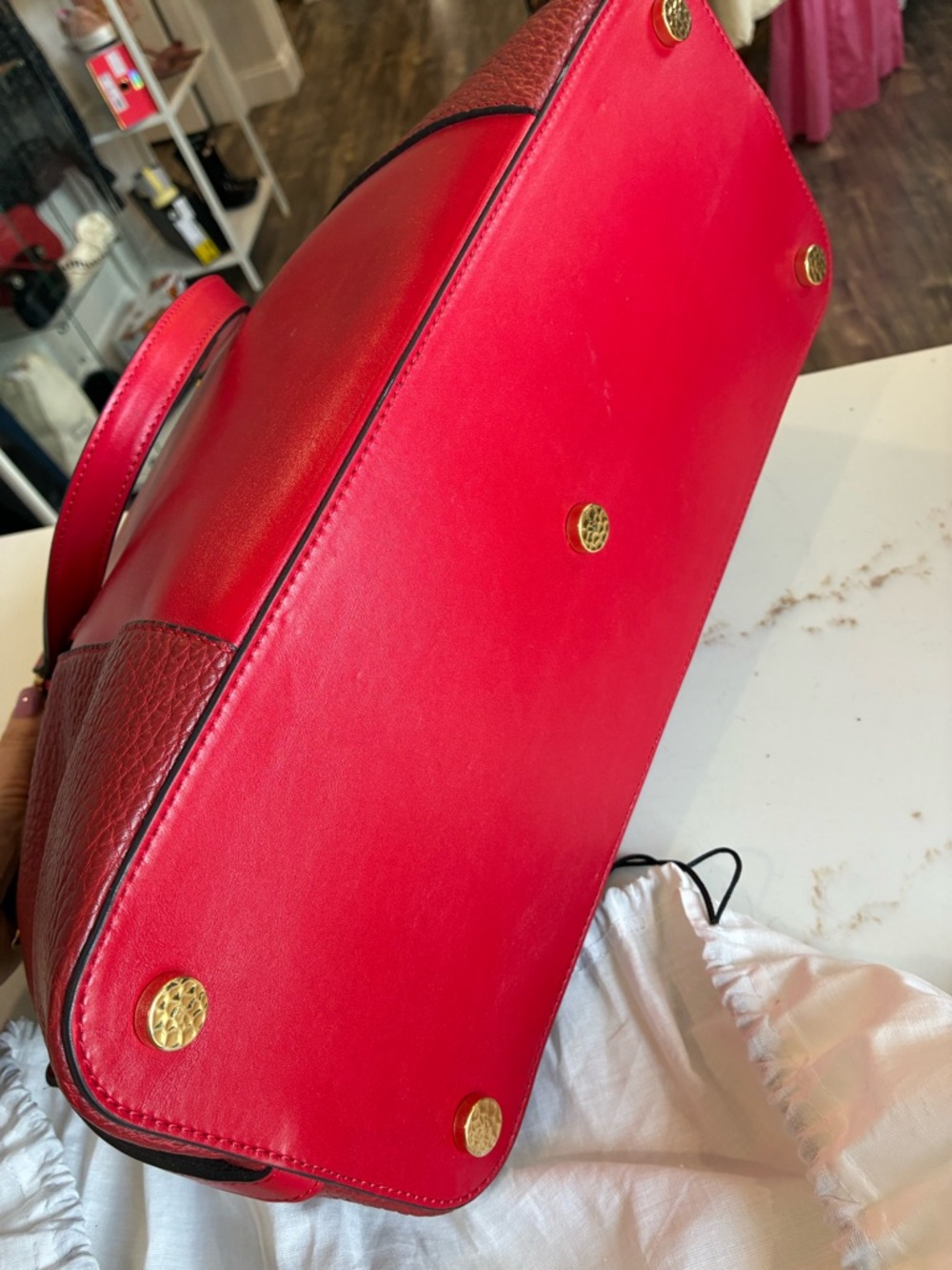 Marc Jacob’s Red Structured Dome Tote Bag - Picture 6 of 10